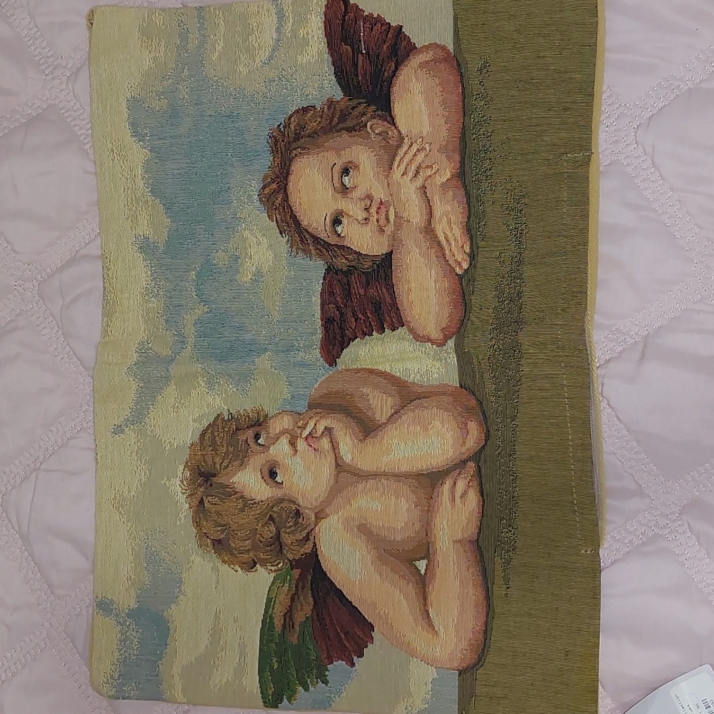 Vintage Wall Tapestry The Sistine Cherubs Angels Custom Antique Handmade